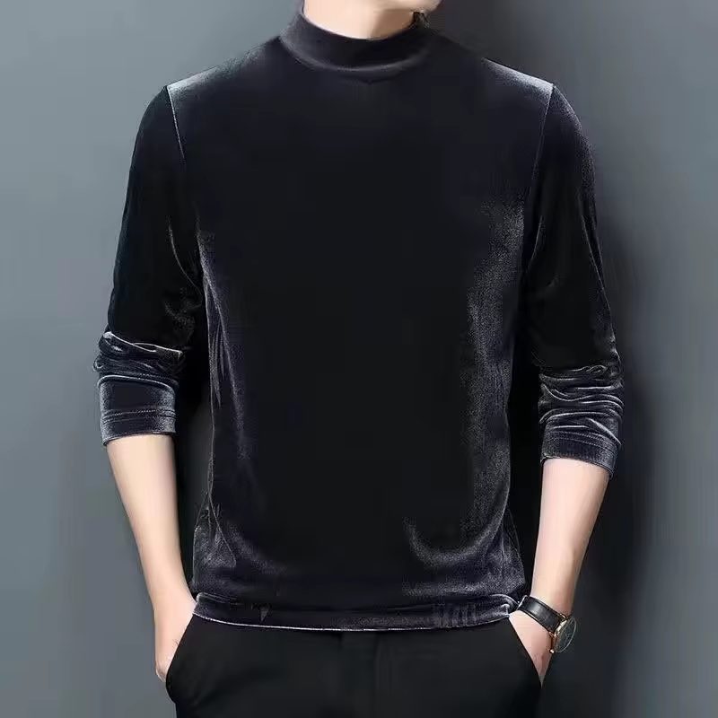 T-shirt en velours doré pour hommes