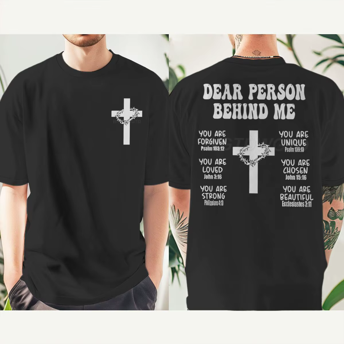 T-shirt avec verset biblique chrétien