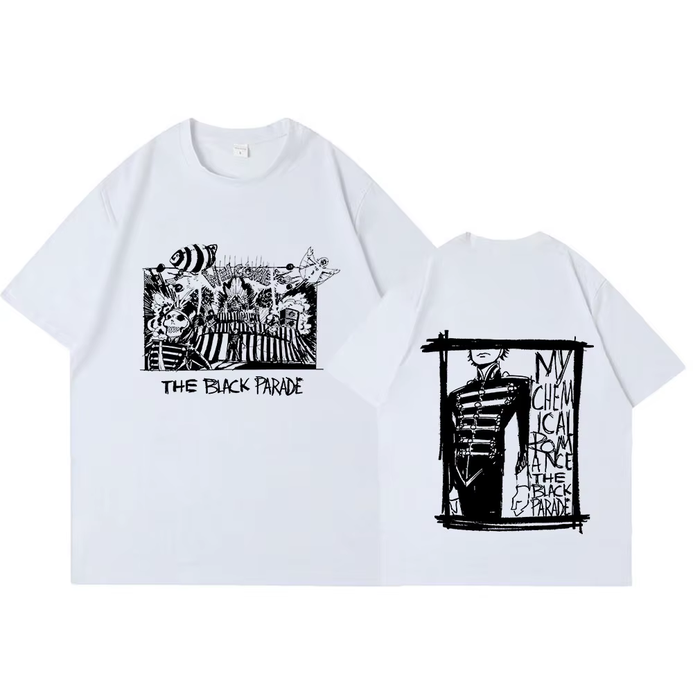 My Chemical Romance Mcr Dead T-Shirt Black Parade Punk Emo Rock Band Summer T Shirts