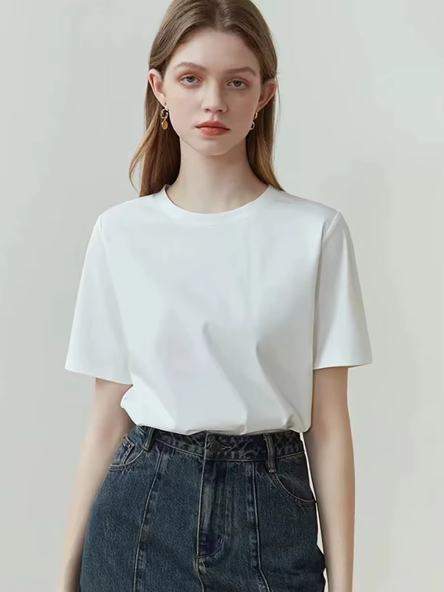 T-shirt manches courtes femme blanc