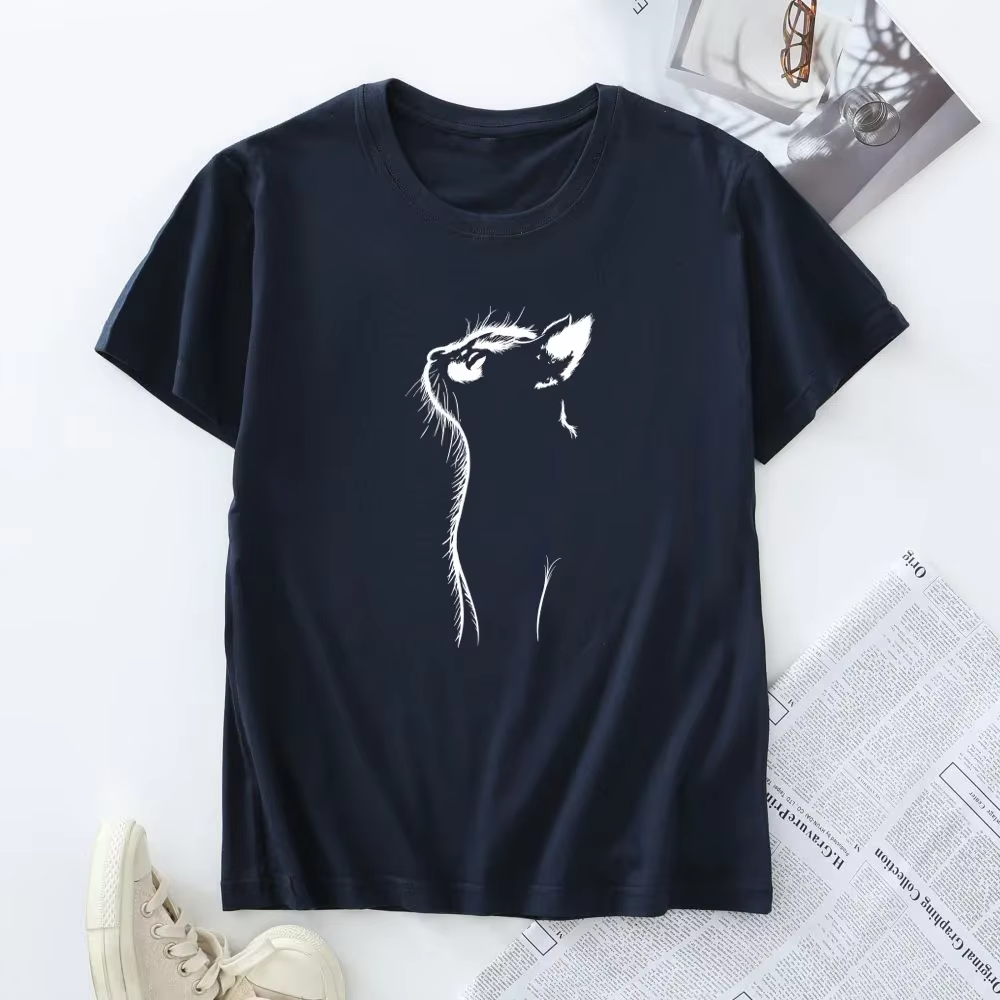 T-shirt surdimensionné à manches courtes pour femmes