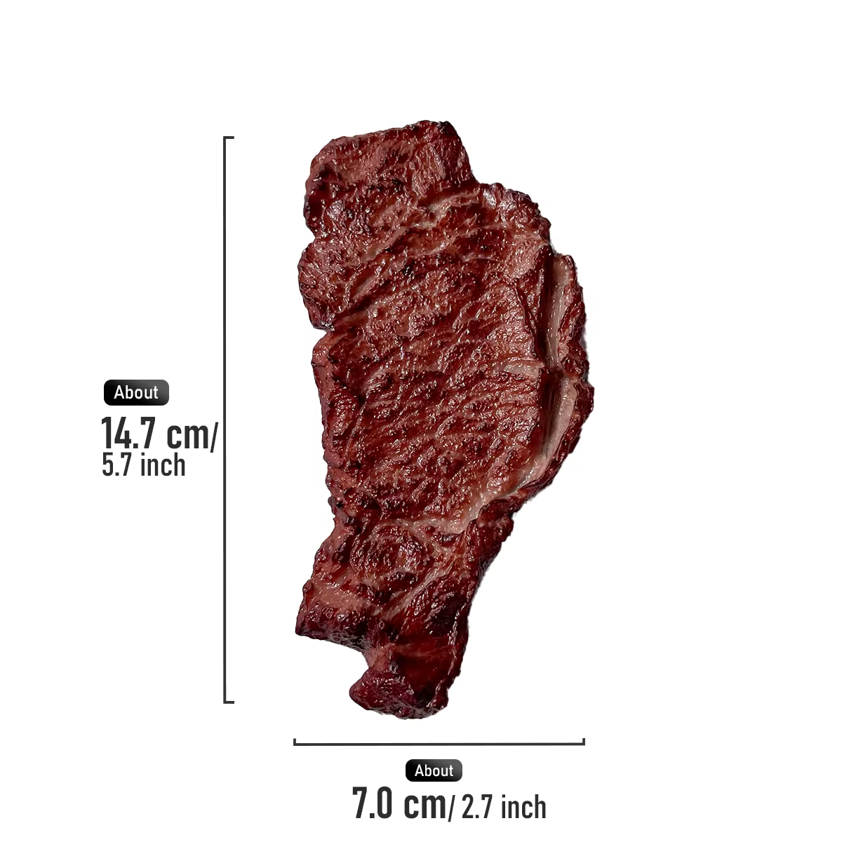 Modèle de faux steak réaliste-accessoire de viande artificielle pour la photographie alimentaire, affichage de restaurant, décoration de cuisine, décoration de fête barbecue