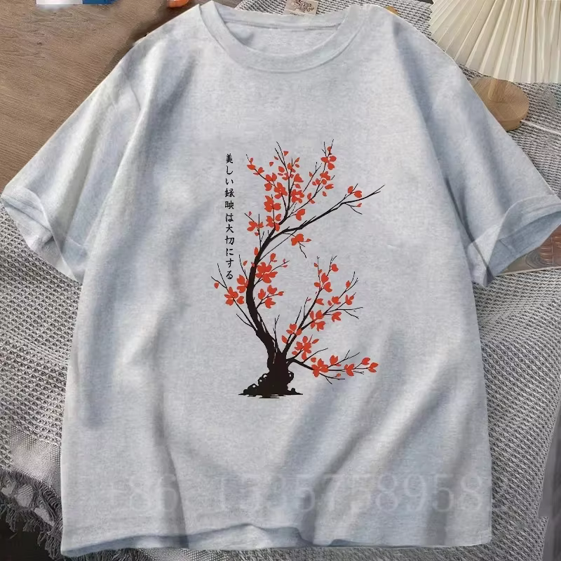 T-shirts à imprimé graphique cerise pour hommes