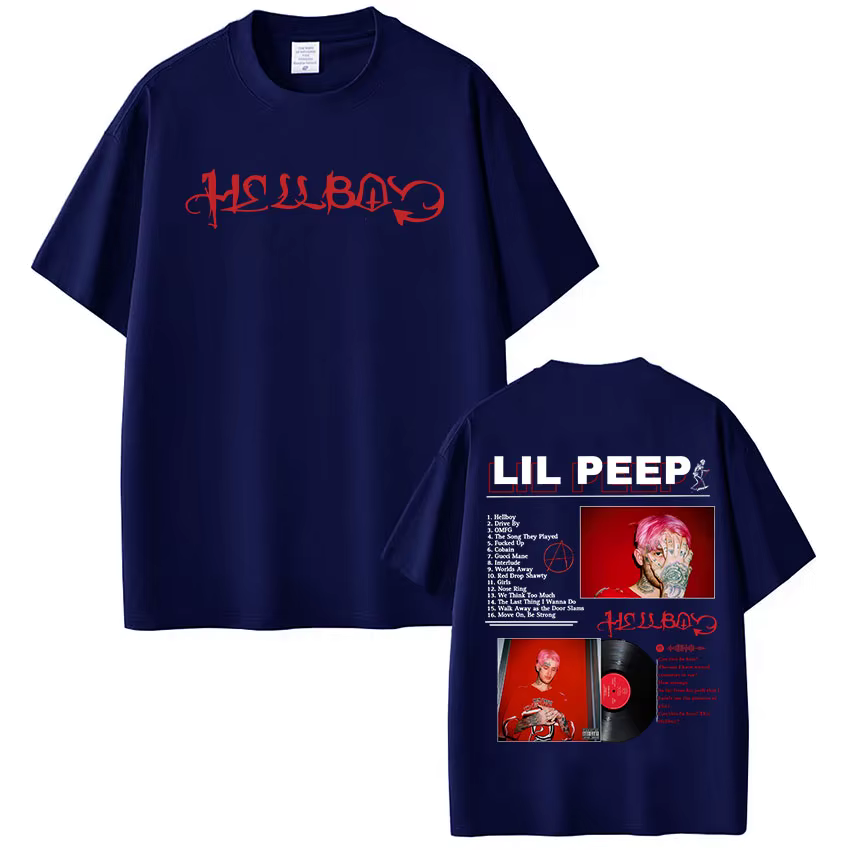 Rappeur Lil Peep Crybaby Hellboy T-shirt hommes femmes vêtements mode Hip Hop