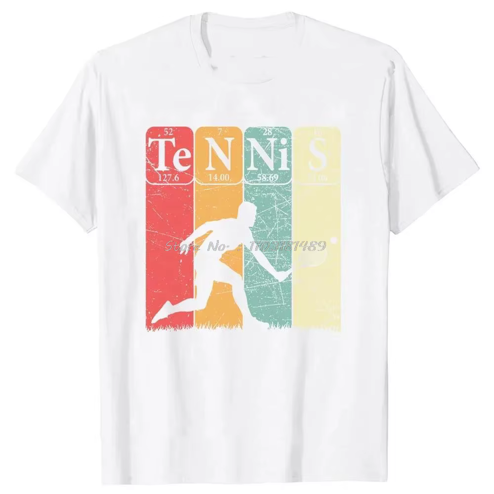 Drôle Tennis évolution de l'homme Sport rétro Vintage T-shirts hauts mode t-shirt vêtements
