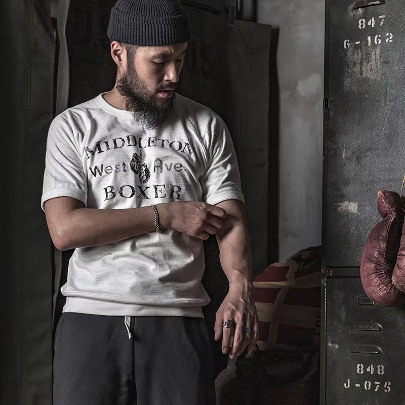 Bronson Raglan-Boxer à manches courtes pour homme