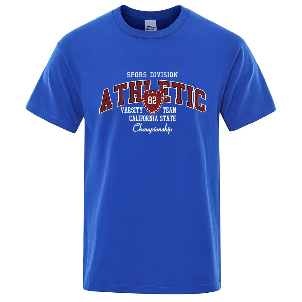 Athlétique 82 équipe universitaire californie état hommes T-Shirt été Streetwear décontracté marque