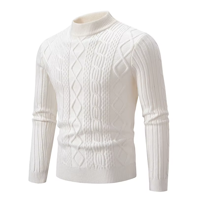 Pull Jacquard à col rond pour homme