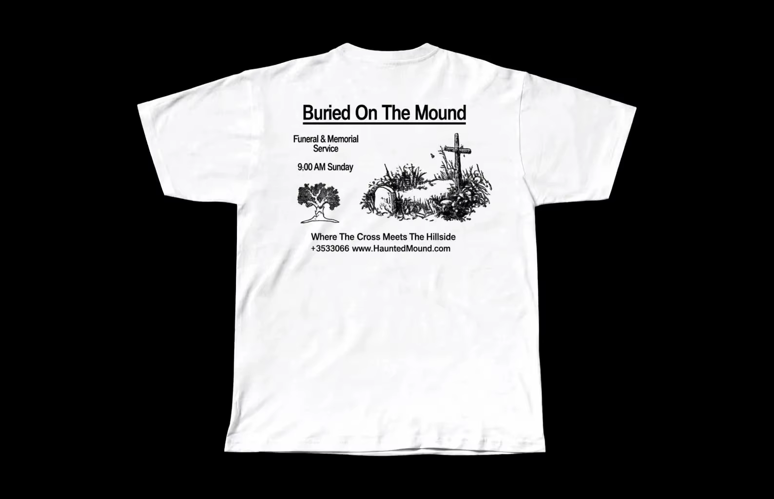 Buckshot Haunted Mound Hauntaholics Loving memory T-shirt vintage lourd de style cimetière