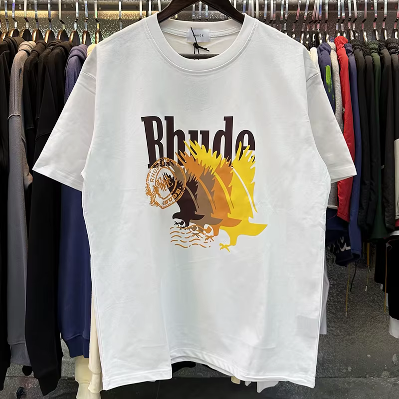 T-shirt d'été à col rond en pur coton, ample et tendance, nouveau style adapté aux hommes et aux femmes, à la mode, polyvalent, de haute qualité