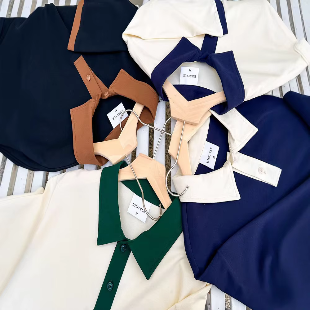 Polo à Double tissage en pur coton épais