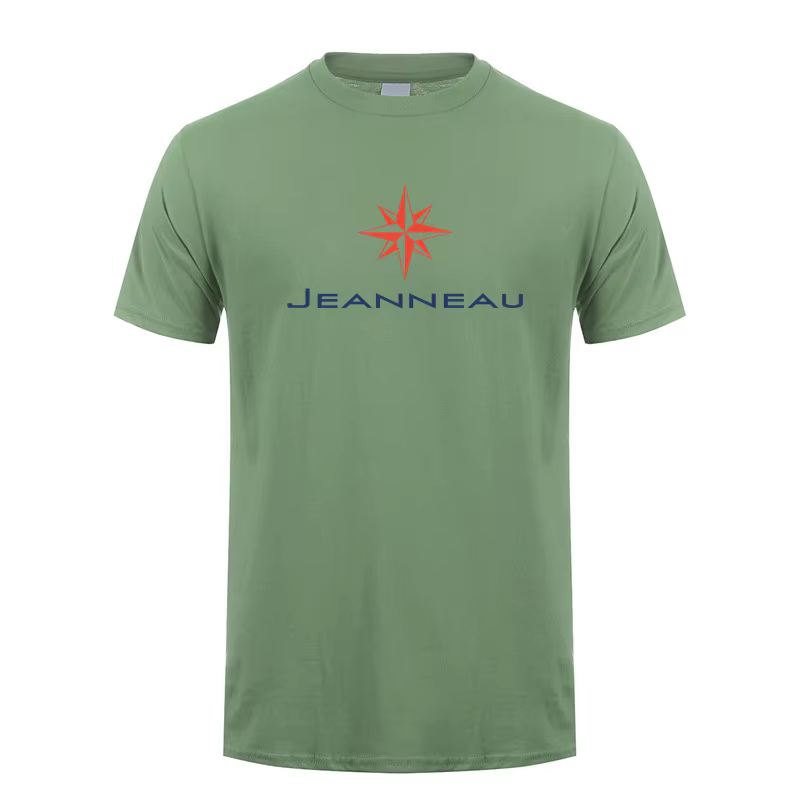 Jeanneau t-shirt été hommes coton à manches courtes T-shirts