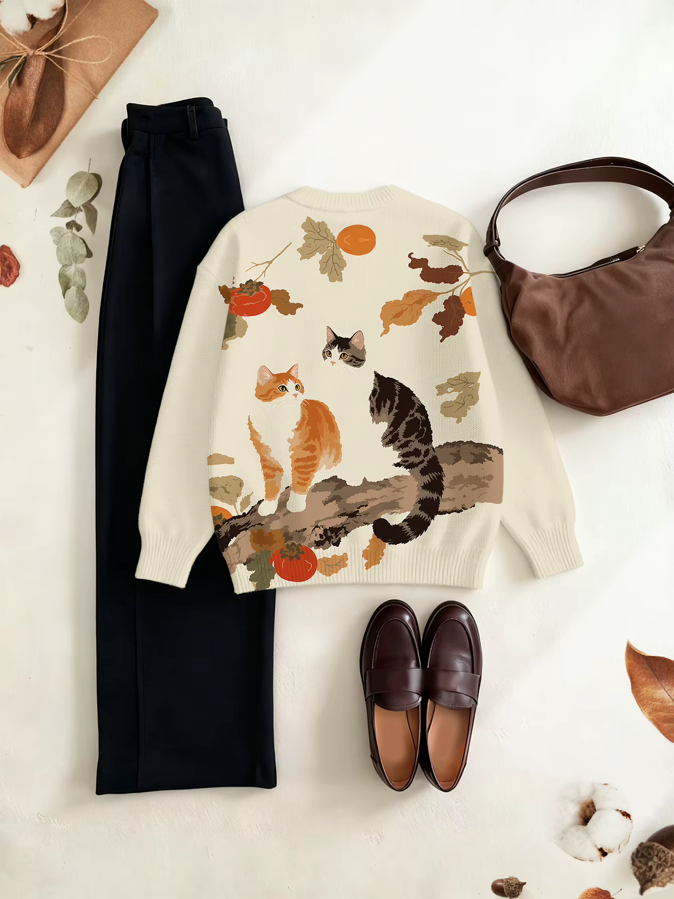 Pull à col rond pour l'automne et l'hiver