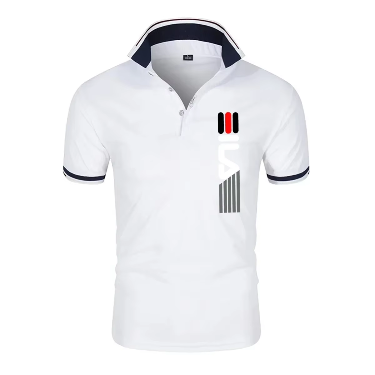 Nouveau Polo Homme Été 2026 à Revers Anti-boulochage Imprimé Manches Courtes Décontracté Chic Coupe Slim pour Hommes
