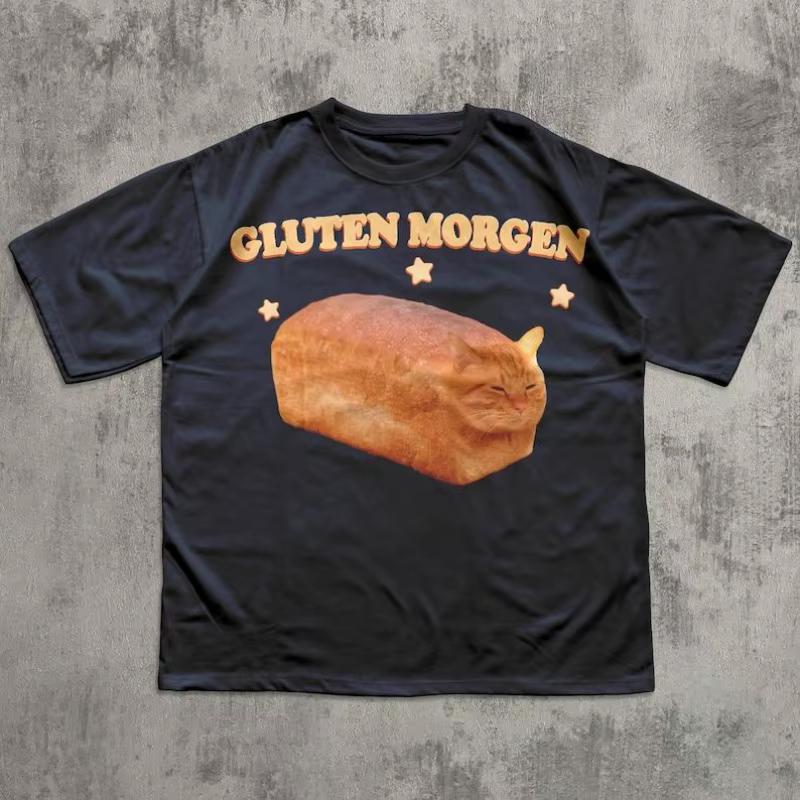 T-shirt humoristique avec motif de chat
