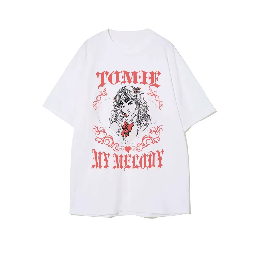 T-Shirt gothique Tomie x My Melody pour femmes