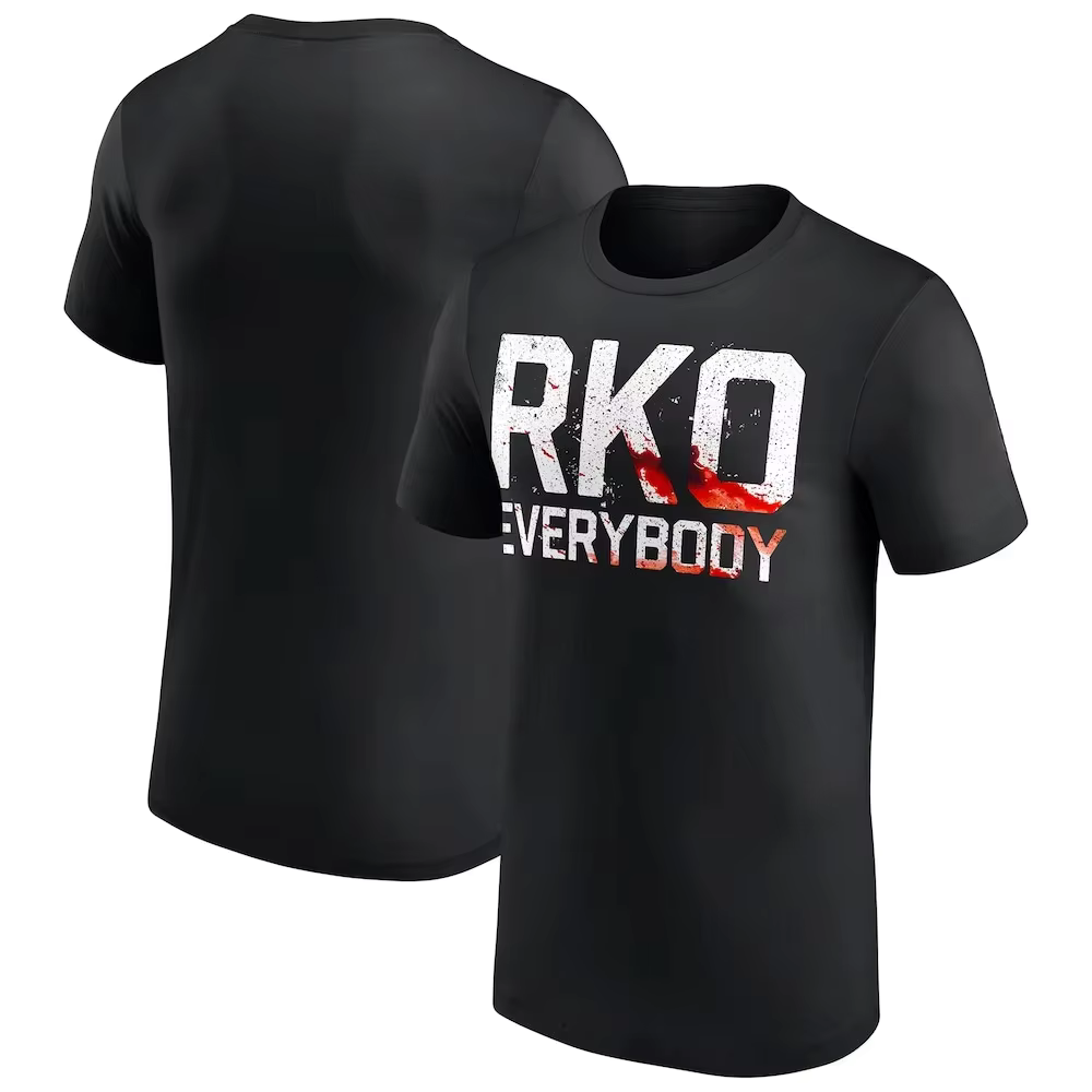 RKO T-shirt unisexe déchiré en coton à manches courtes pour hommes et femmes