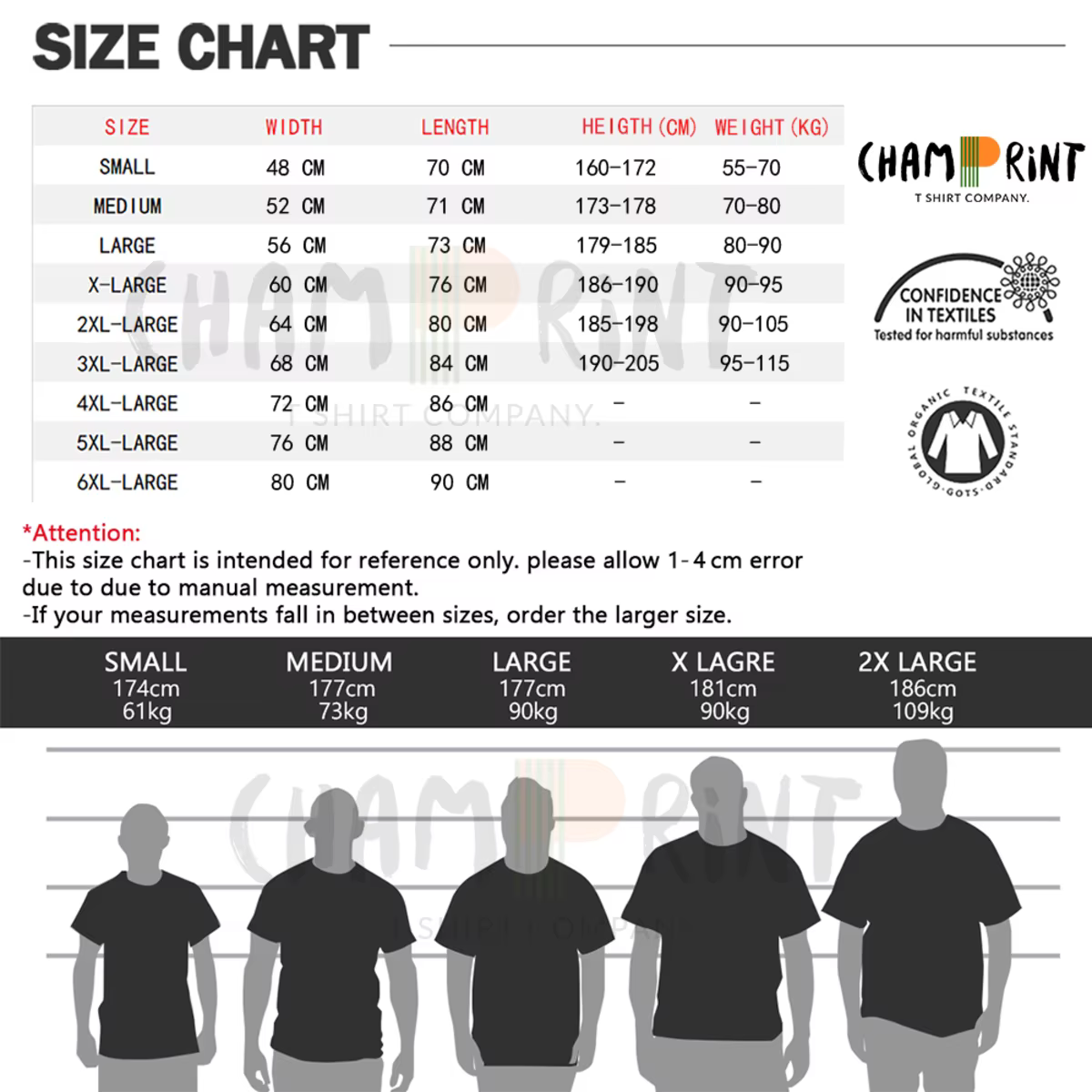 T-Shirt à Manches Courtes et Col Rond en Coton pour Homme