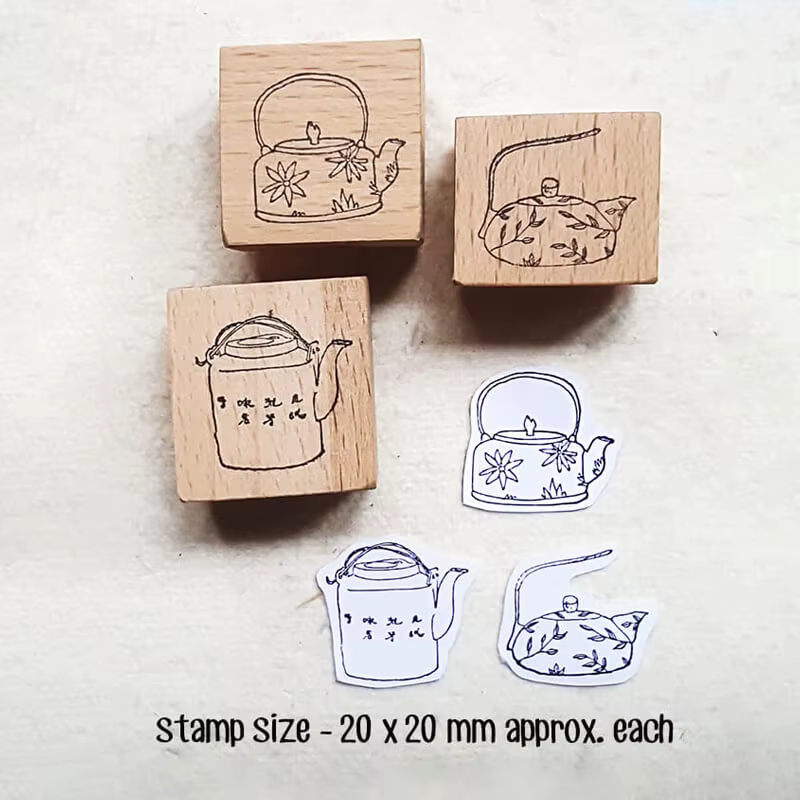 Tampons en bois pour scrapbooking