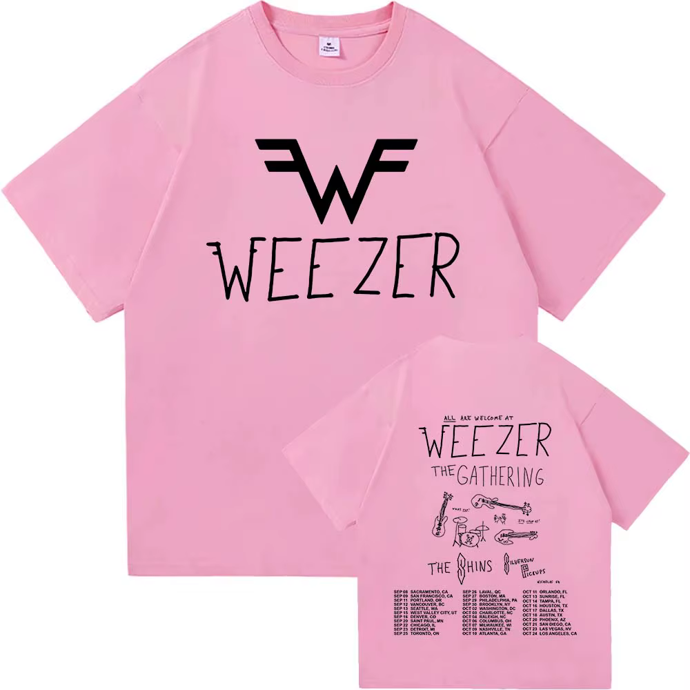 Weezer The Gathering Tour 2026 T-shirt en coton doux pour femmes/hommes