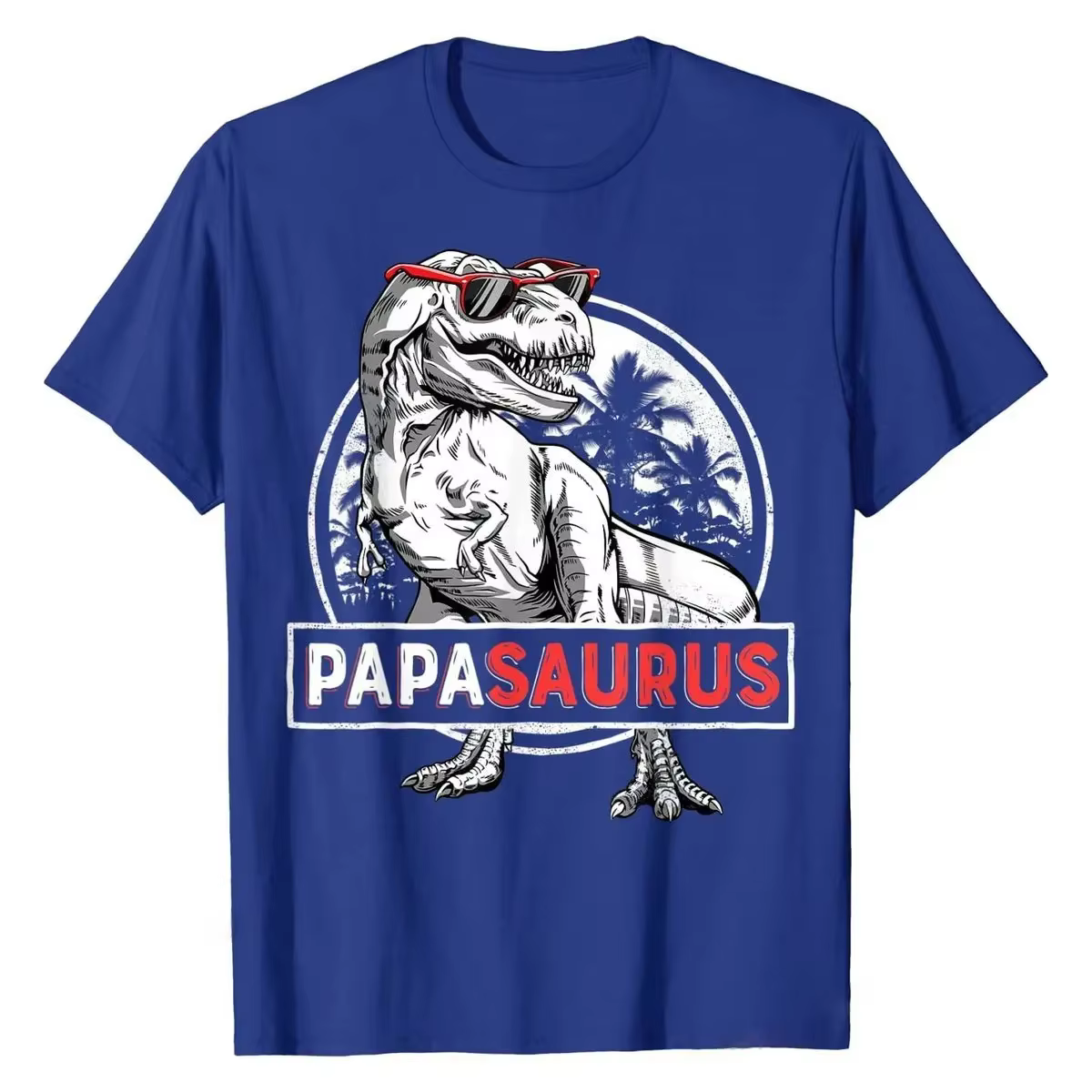 Nouveau T-shirt PAPASAURUS 2026 – T-Rex Papa Saurus Dinosaure pour Homme – Coton Classique – Hauts pour Garçon – Streetwear Tendance et Original
