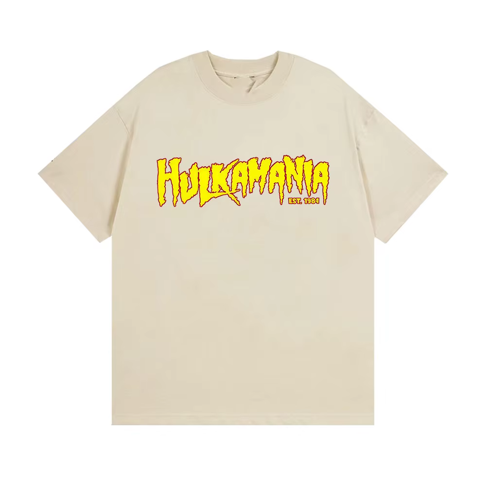 Hulk Hogan RIP Hulkamania t-shirts graphiques légende de lutte hauts T-shirt à manches courtes hommes rétro col rond