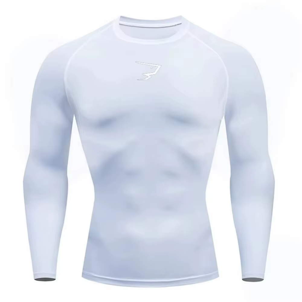 T-shirt de fitness à manches longues pour hommes