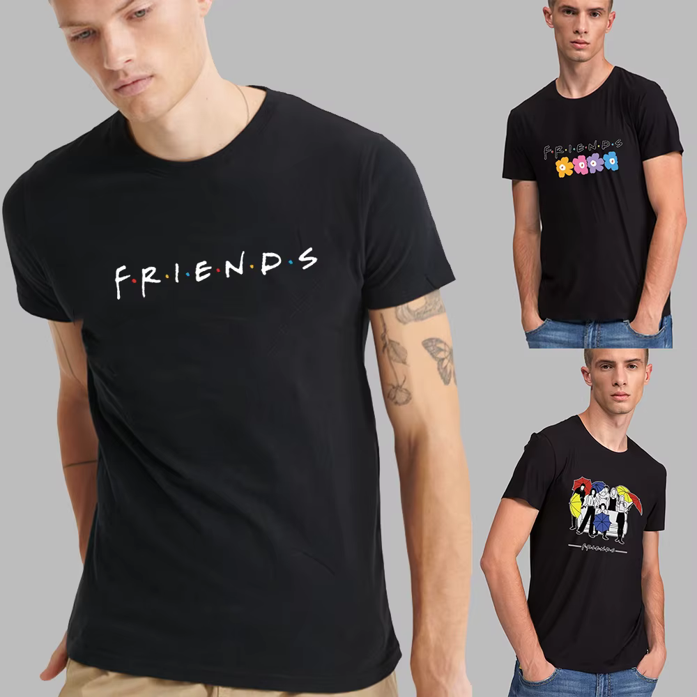 T-shirt à manches courtes et col rond pour hommes