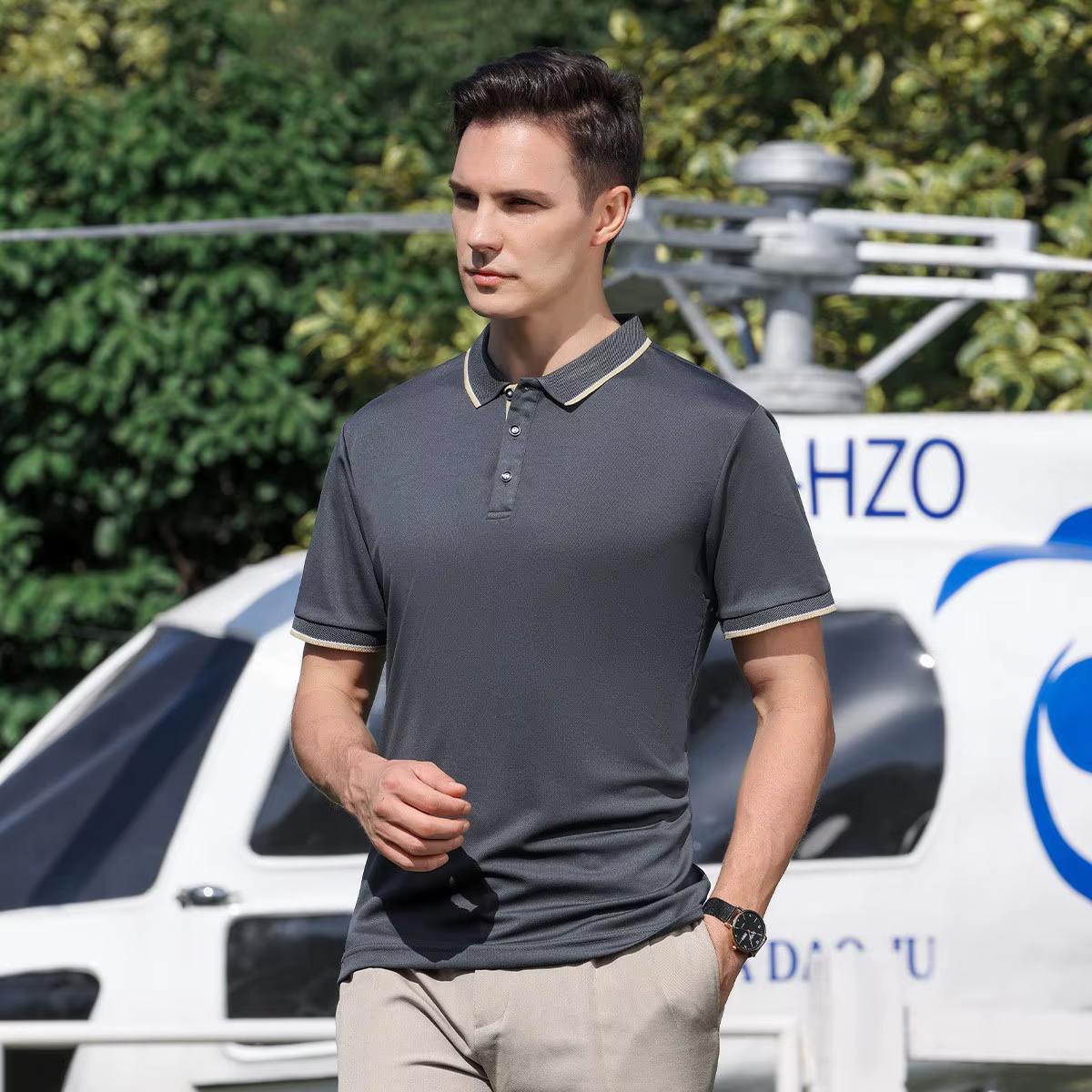 Polo à séchage rapide pour hommes
