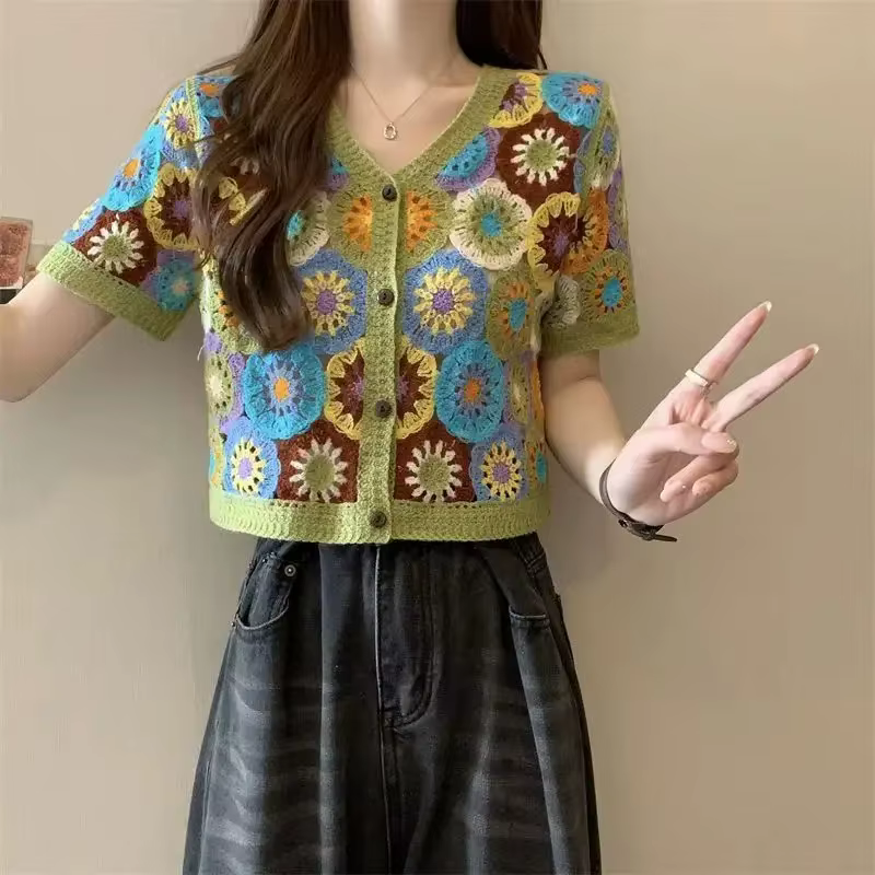 Cranny Rotundity-Haut boutonné au crochet pour femme