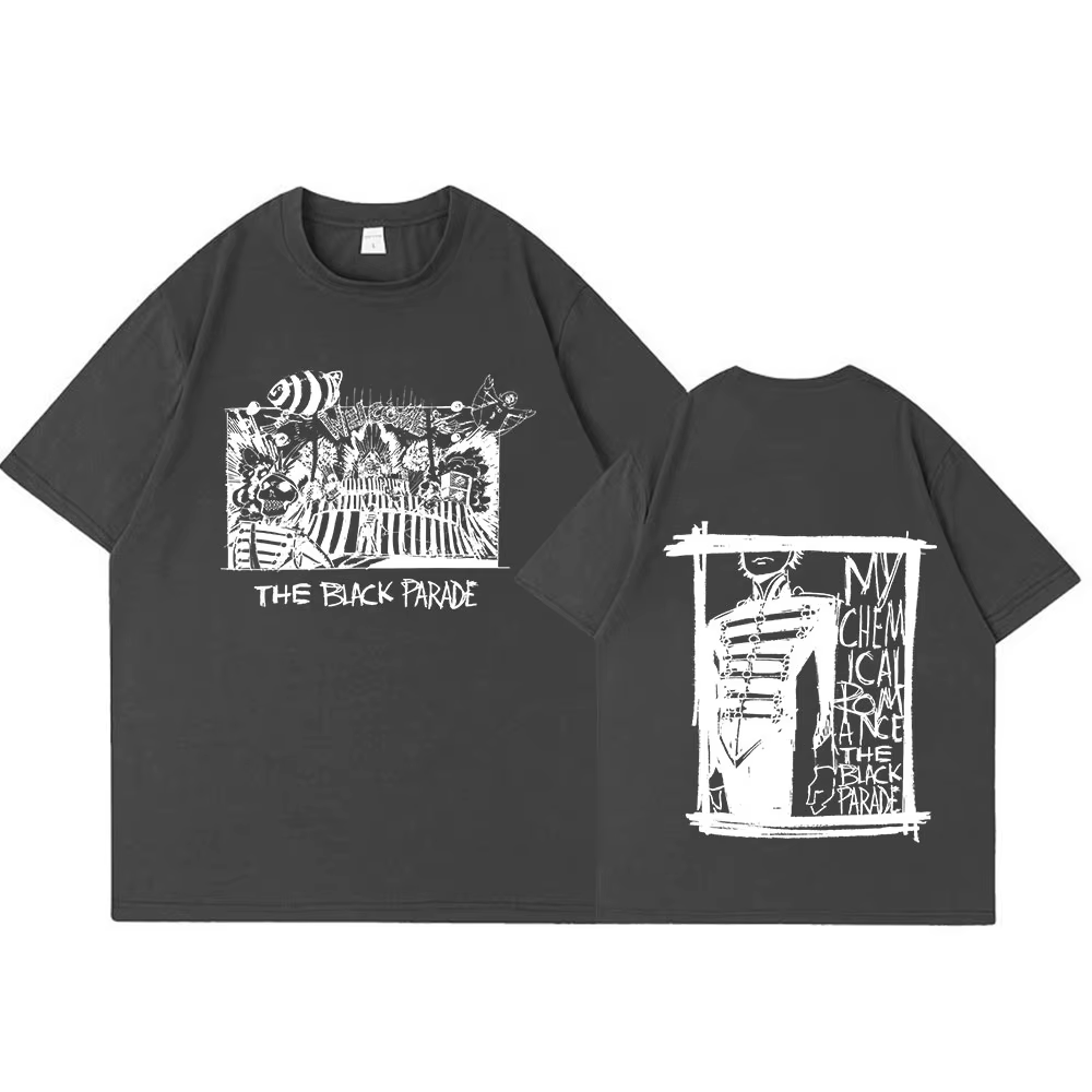 My Chemical Romance Mcr Dead T-Shirt Black Parade Punk Emo Rock Band Summer T Shirts