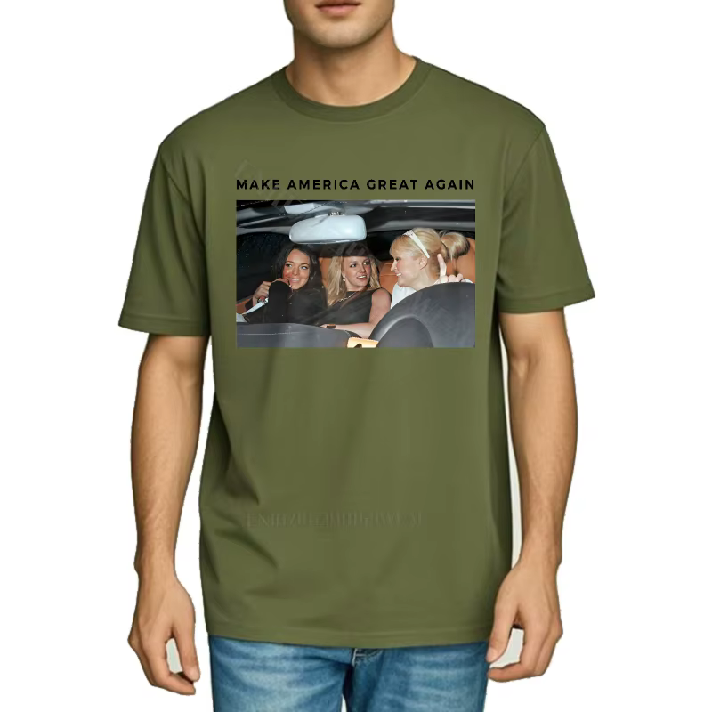 Hommes haut décontracté essentiel Teeshirts rendre l'amérique grande à nouveau Photo adulte coton t-shirt à la mode couleur unie t-shirt décontracté