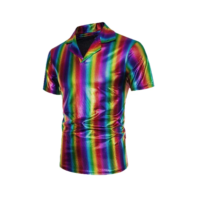 T-shirt à col et manches courtes pour homme