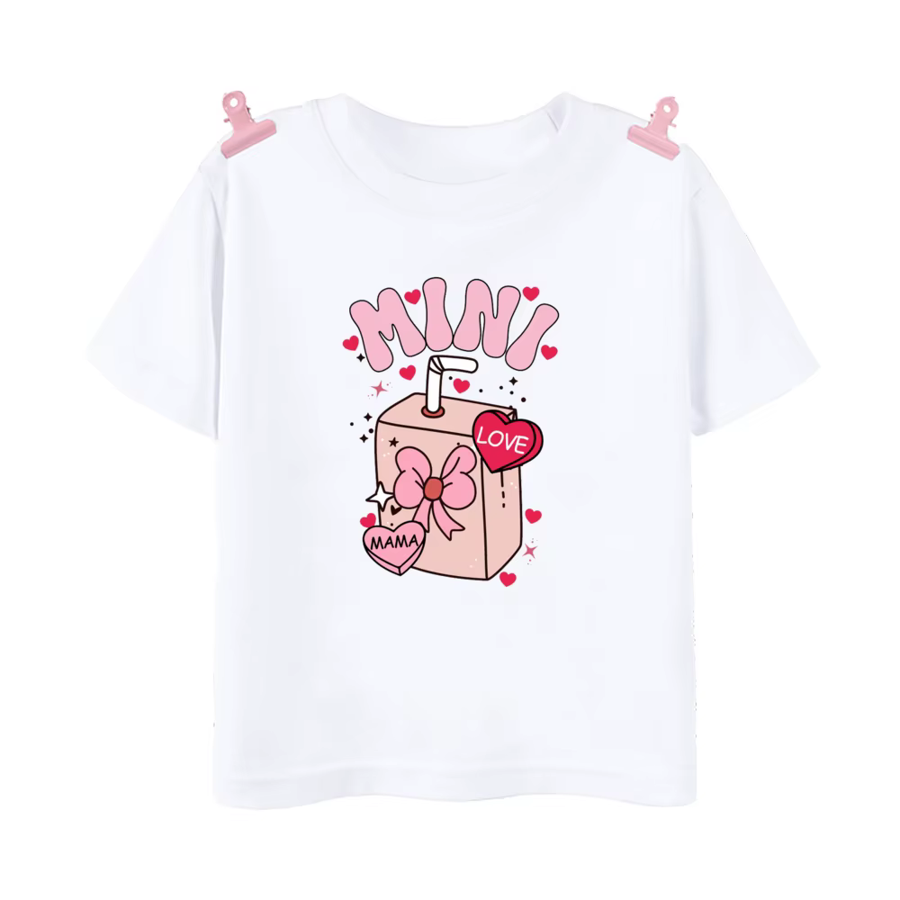 T-shirt imprimé Mama Mini Coffee Milk pour filles