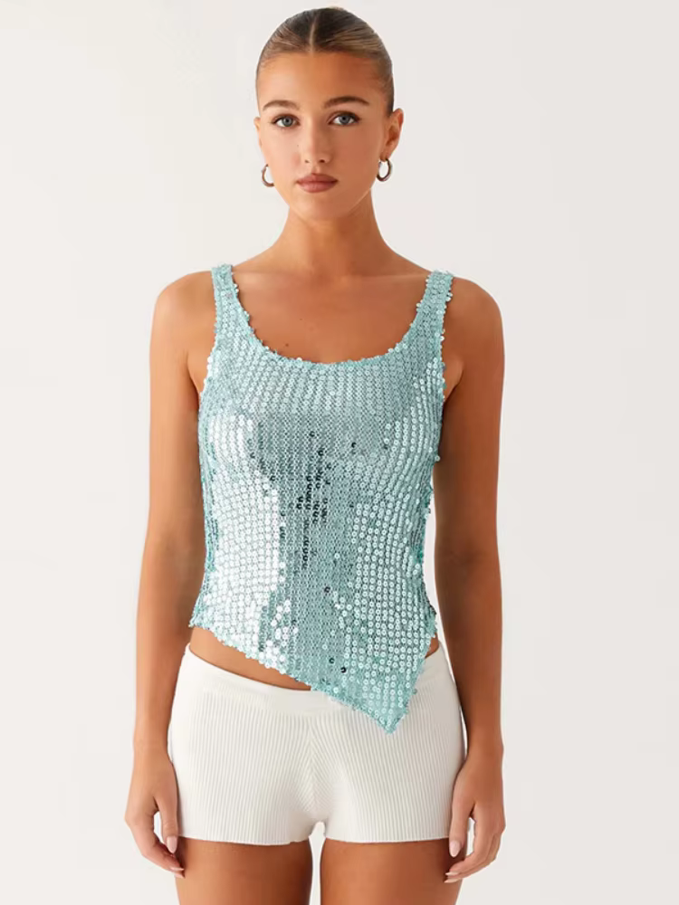 Débardeur à paillettes pour femmes
