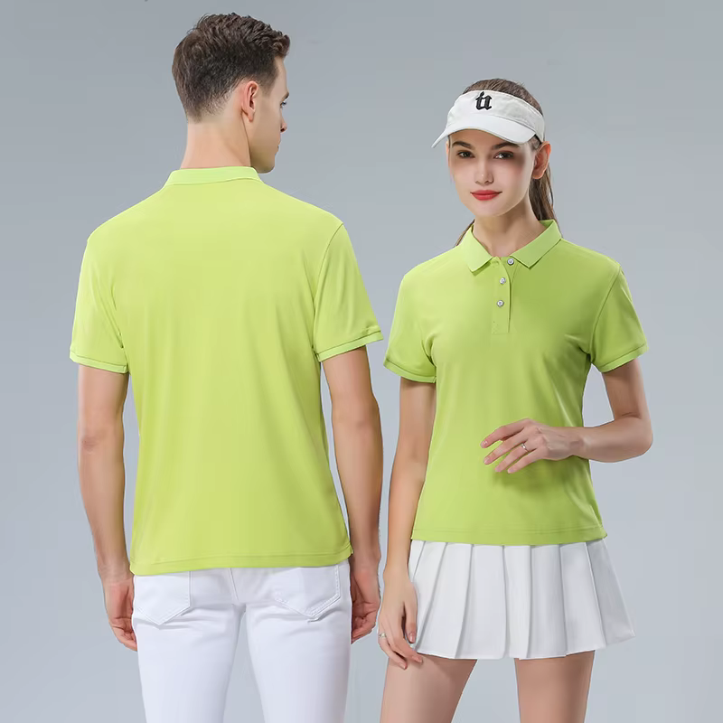 Polo personnalisé en soie glacée pour hommes et femmes
