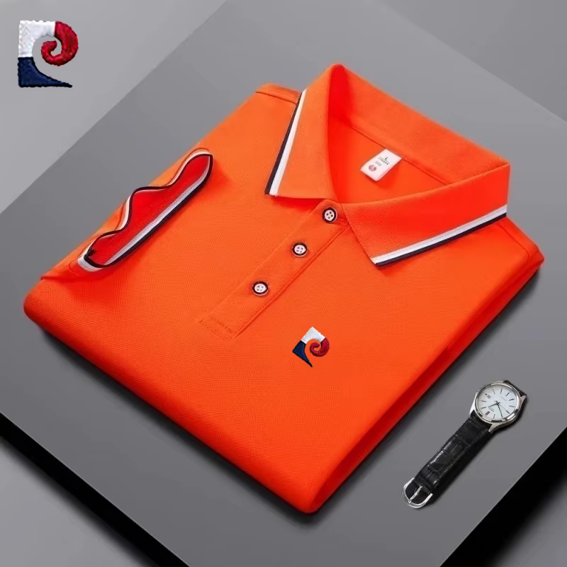 Polo d'été avec logo brodé de haute qualité pour hommes