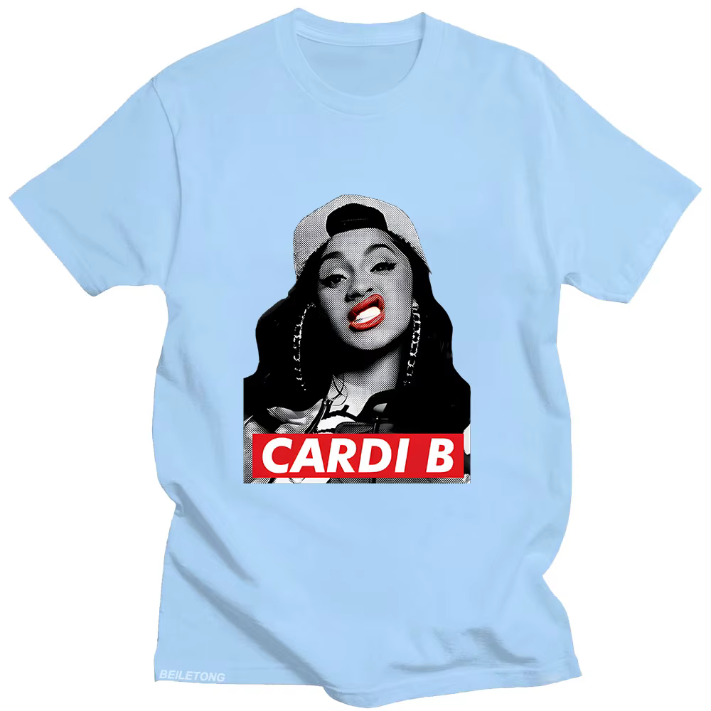 T-shirt Cardi B en coton avec impression graphique