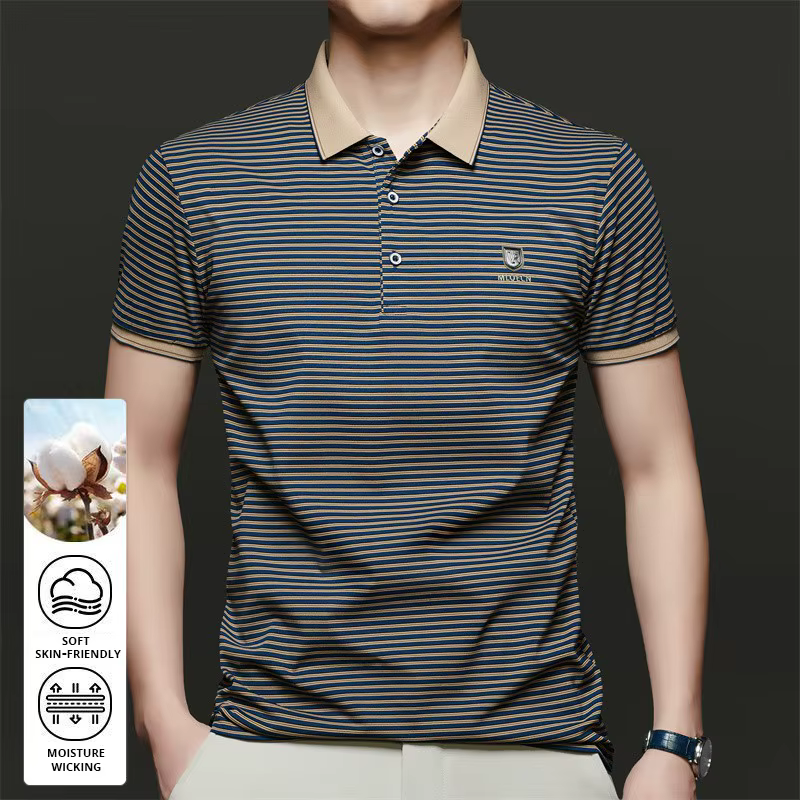 Top Grade été marque Designer polos pour hommes été dépouillé coupe ajustée à manches courtes décontracté hauts mode