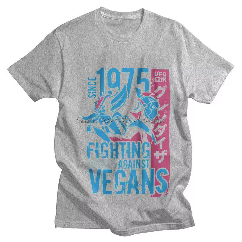 Grendizer Vegan T-shirt foncé hommes graphique