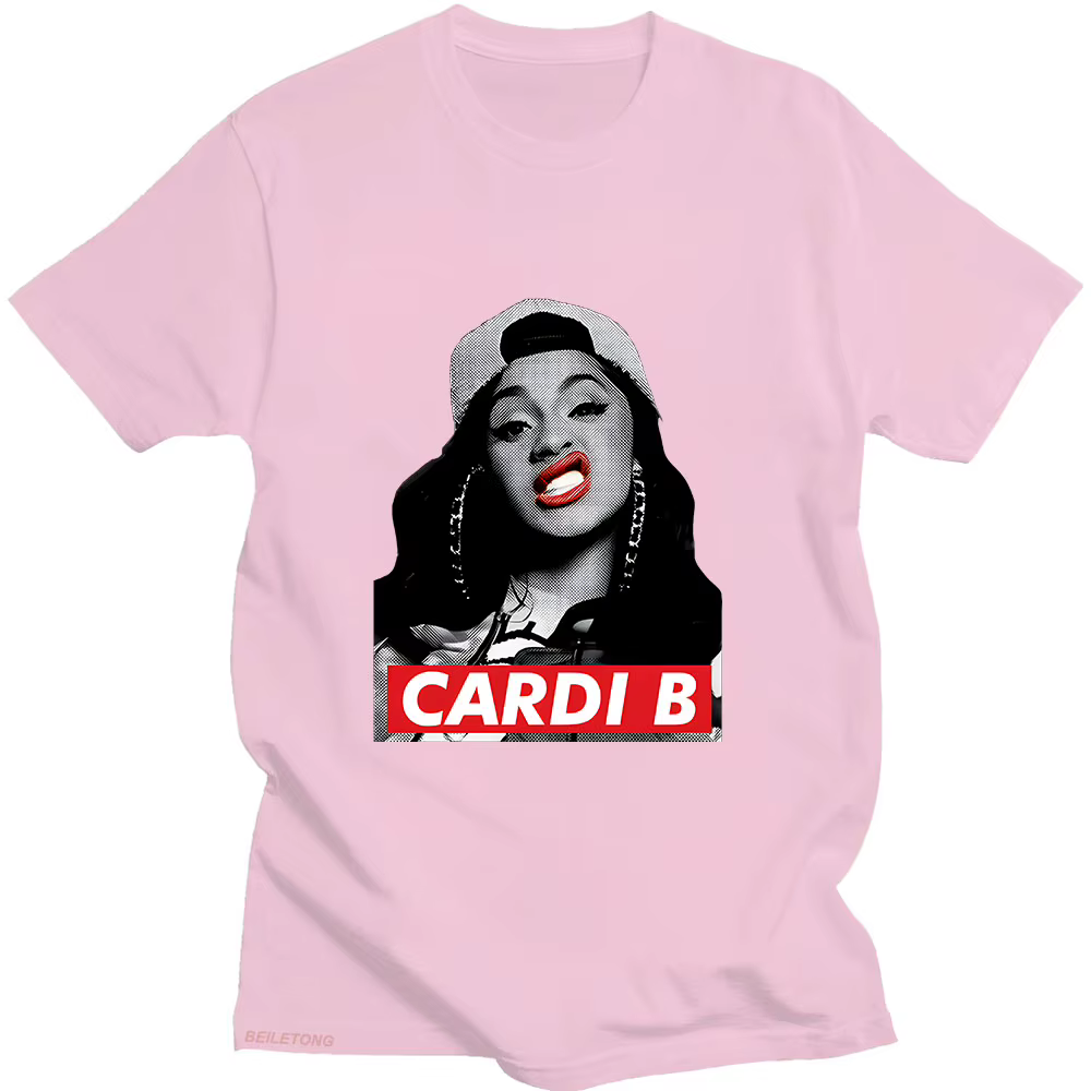 T-shirt Cardi B en coton avec impression graphique
