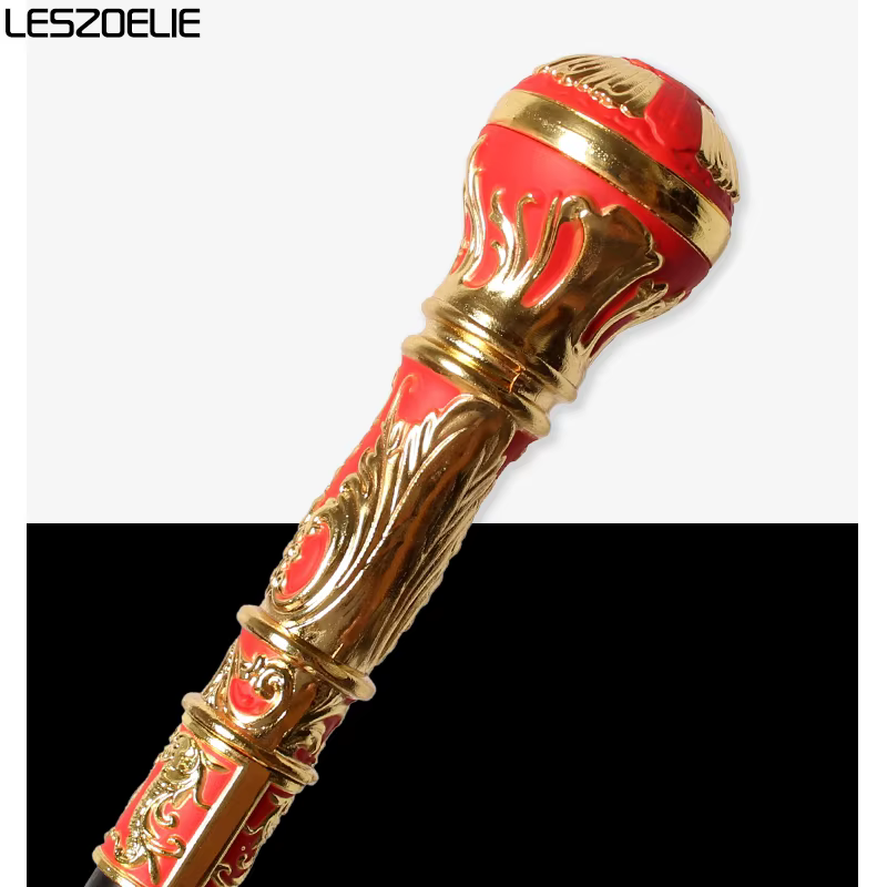 Bâton de marche de luxe avec poignée en argent pour homme et femme