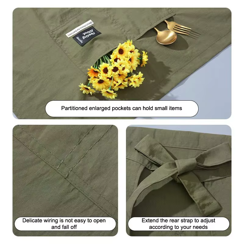 Tablier une pièce en toile pour femme pour cuisine et serveuse