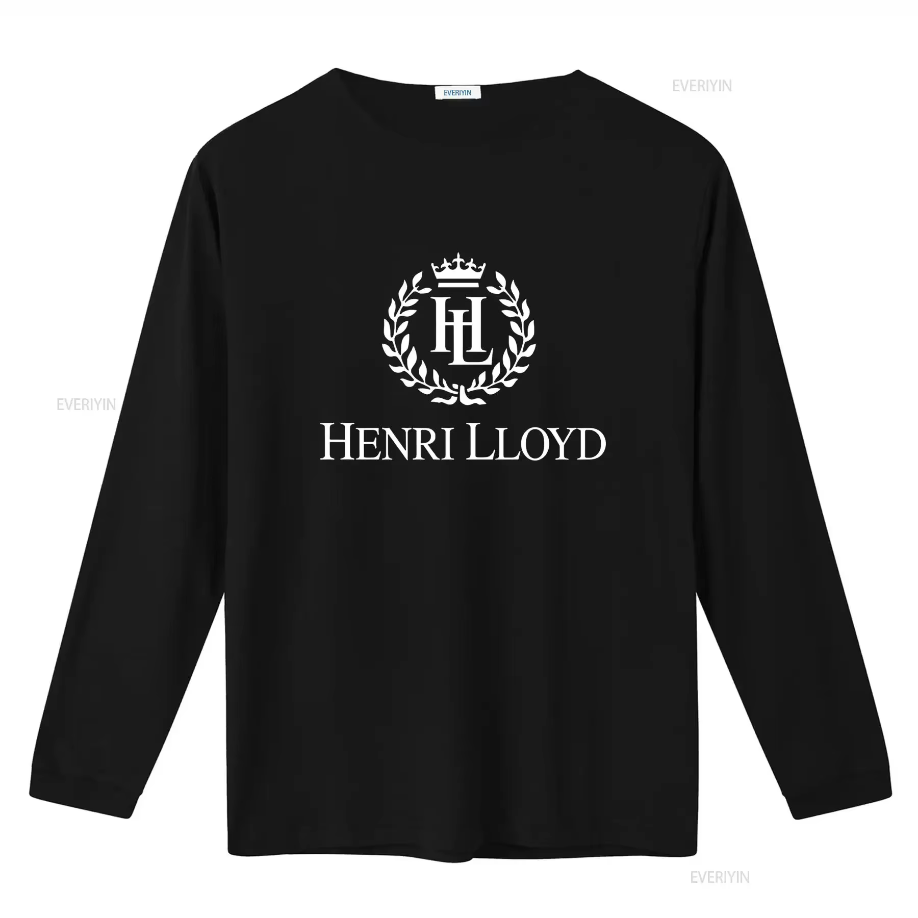 T-shirt noir avec Logo Henri Lloyd pour hommes