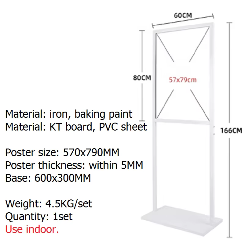 Panneau d'affichage de marque intérieure, support de panneau KT, panneau d'eau vertical au sol, affiche de rack, entrepôt