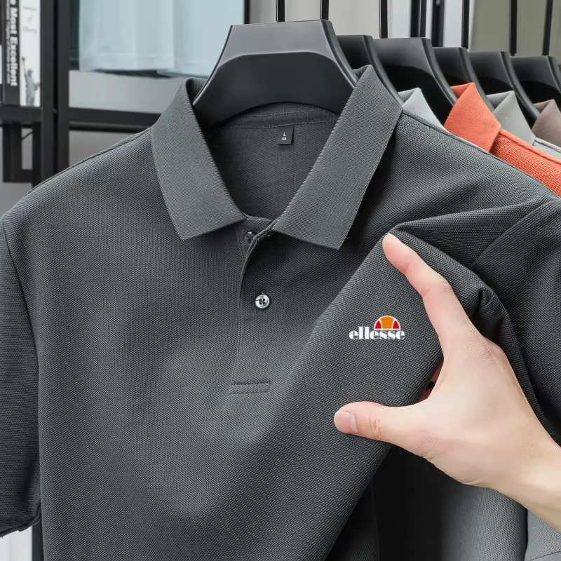 Polo Homme Haut de Gamme Nouvelle Collection Été – Marque Tendance avec Lettres Brodé – Confortable