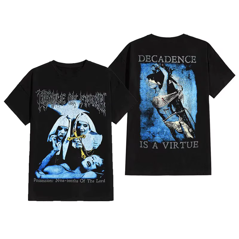 T-shirt à manches courtes 2026 Cradle of Filth Band's Extreme Gothic Black Metal Rock Dark American