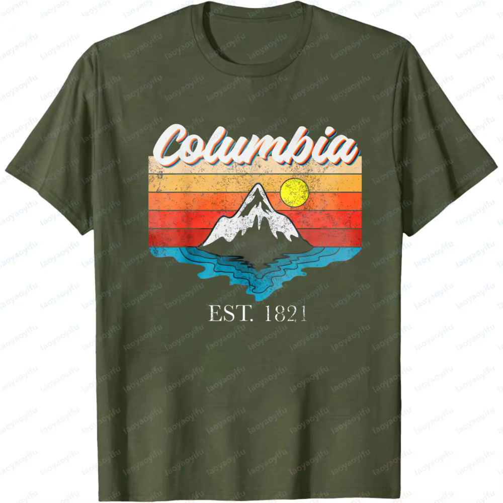 Columbia Mountain Sunset T-shirt en coton à manches courtes pour hommes