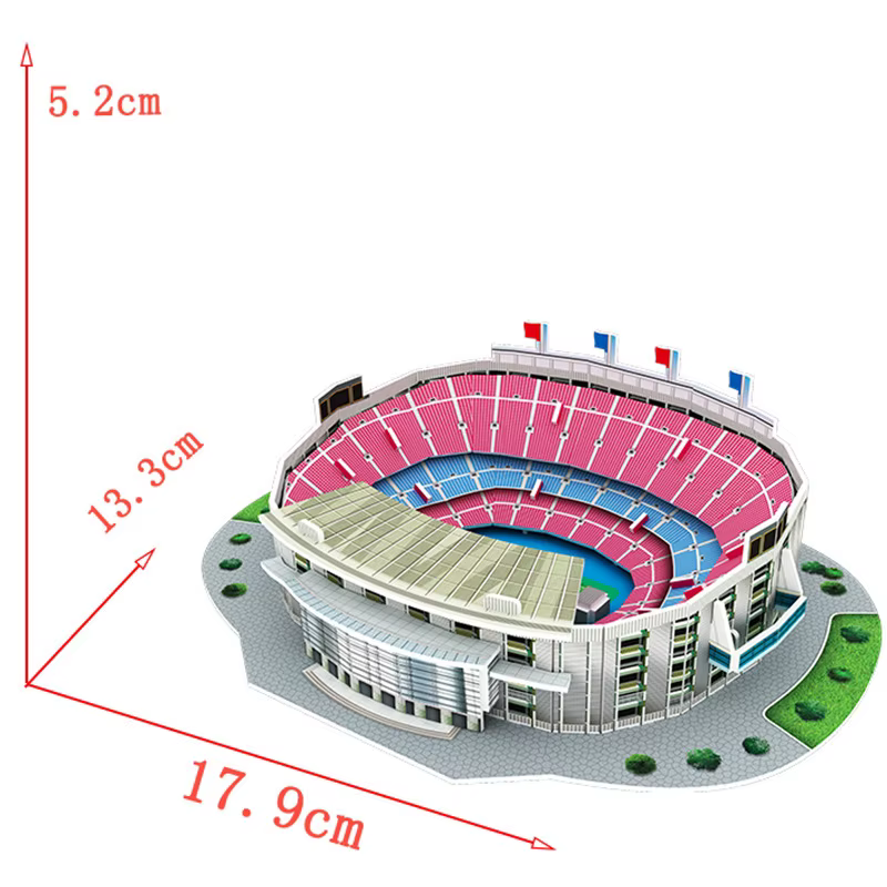 Terrain de football miniature 3D