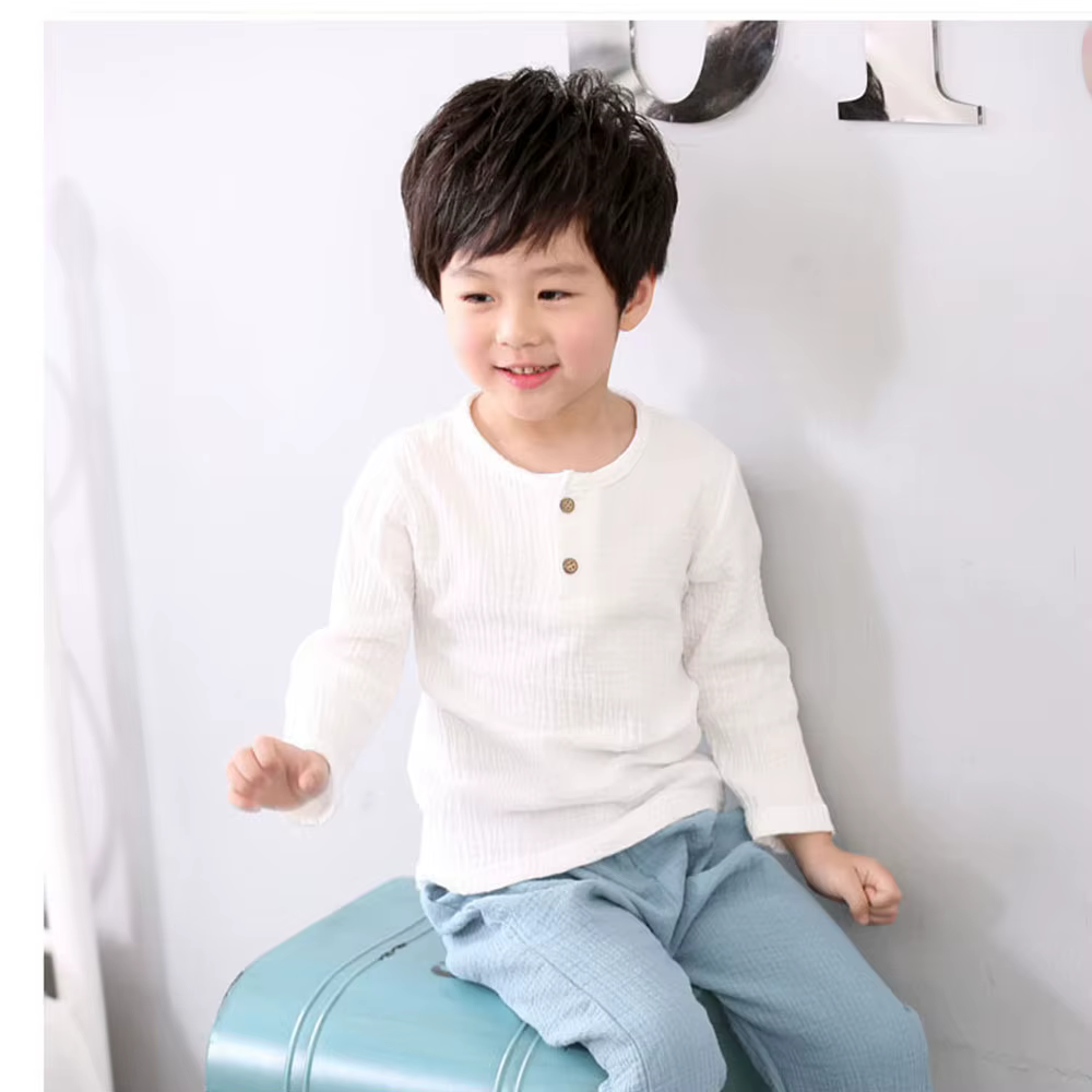 T-shirt en lin plissé pour enfant